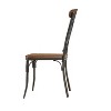Set of 2 Mumar Side Chair Metal Frame Black/Brown - Inspire Q: Industrial Design, Armless, Wood Composite - 3 of 4