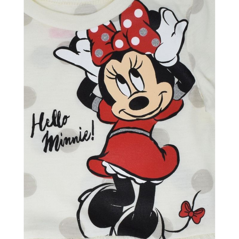 Mickey Mouse & Friends Minnie Mouse Girls T-Shirt and Leggings Outfit Set Little Kid, 4 of 8