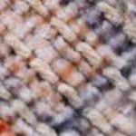 blue, burnt orange, pale blue, tan