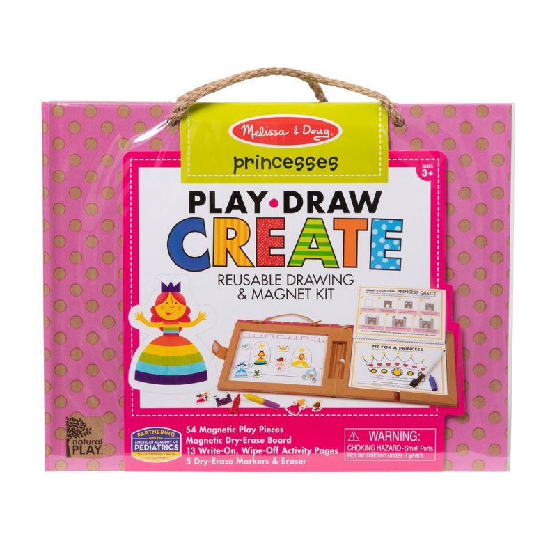 Melissa &#38; Doug Natural Play: Play, Draw, Create Reusable Drawing &#38; Magnet Kit - Princesses (54 Magnets, 5 Dry-Erase Markers), 4 of 11