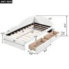 NicBex Twin Size Day Bed with Trundle 79" Upholstered Daybed Frame with Cloud-Shaped Backrest for Living Rooms - 2 of 4