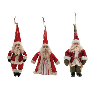 Melrose Vintage Santa Ornament (Set of 6)