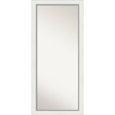 29x65 Eva White Silver Framed Full Length Floor/leaner Mirror - Amanti  Art : Target