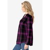 Woman Within Plus Size Pintucked Flannel Shirt - 4 of 4