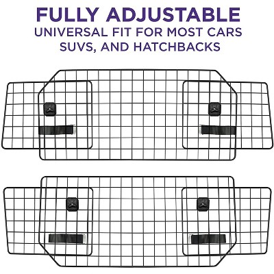 Adjustable Black Steel Car and SUV Pet Barrier