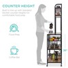 Best Choice Products 67in Counter-Height Baker's Rack w/ Locking Wheels, Adjustable Feet, 2 Wire Baskets - 3 of 4