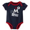 MLB Minnesota Twins Infant Girls' 3pk White Bodysuit - 4 of 4
