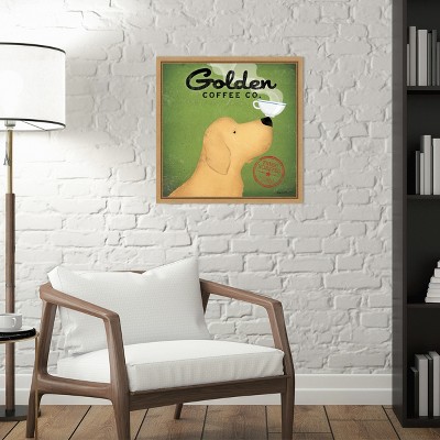 Golden Dog Coffee Co Green and Maple Canvas Print