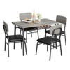 5 - Piece Dining Table Set for 4 with Built-in Storage Rack, Upholstered Chairs and Metal Frame for Small Spaces, Kitchen & Dining Room - 2 of 4