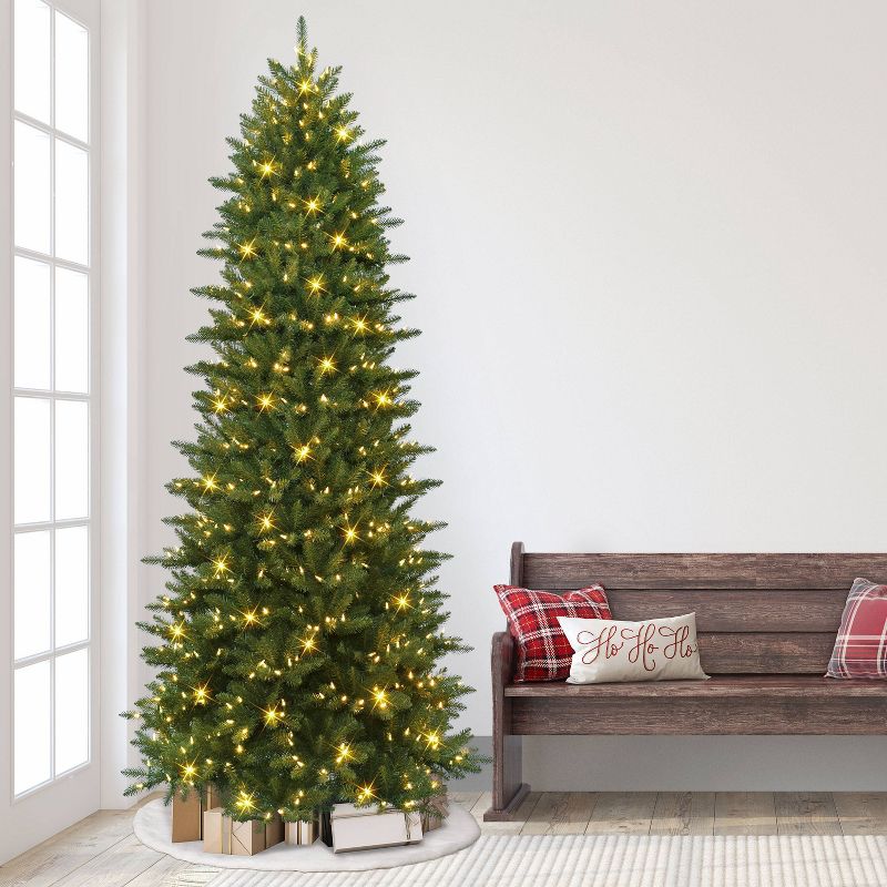 Puleo 10&#39; Pre-Lit LED Full Fraser Fir Artificial Christmas Tree Color Select Lights, 3 of 10
