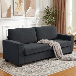 Modern Sofa, Oversized Corduroy Couch with Washable Cover, Deep Seat 3 Seater Couch with Wide Armrest, Comfy Cloud Sofa for Living Room - 1 of 4