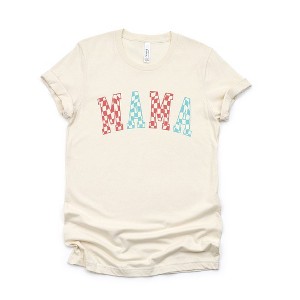Simply Sage Market Women's Mama Wavy Checkered Short Sleeve Graphic Tee - 1 of 3