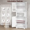 Tall Cabinet, Freestanding Storage Cabinet with Glass Doors and Adjustable Shelves and Drawers, 67" Tall Cabinet for Kitchen, Pantry, Living Room - 4 of 4