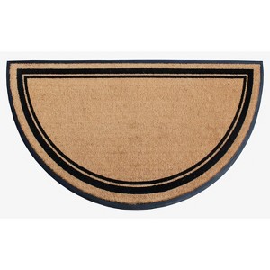 A1HC Natural Coir & Rubber Half Round Entrance Door Mat 36" x 72",Heavy Duty Thick Durable Doormats - 1 of 4