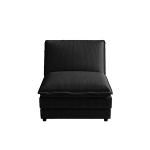 Modular Sectional Sofa,Deep Seat Couch for Living Room , 4 Pillow, Modern L-Shaped Sofa for Living Room Bedroom Apartment,BLACK - 1 of 1