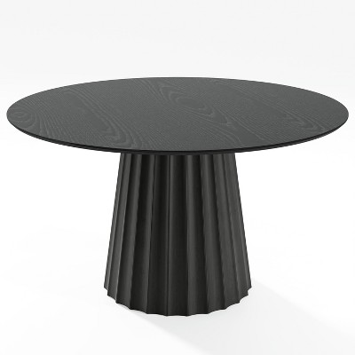 Dovelina Round Dining Table Mid-Century Dining Room Table with Designer Table Base