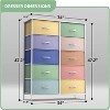 Sorbus 10 Drawers Dresser - Furniture Storage for Bedroom, Closet, Office Organization - Steel Frame, Wood Top, Fabric Bins - 3 of 4