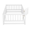 Vynxaria Twin Size Montessori Floor Bed with Fence & Door - Safe & Fun for Kids - 3 of 4