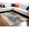 Ivory Gray and Brown Abstract Power Loom Area Rug - 2 of 4