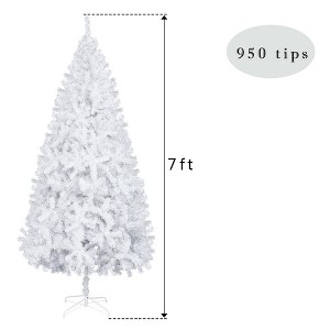 Resenkos 7FT Iron Leg White Christmas Tree with 1349 Branches - 1 of 4