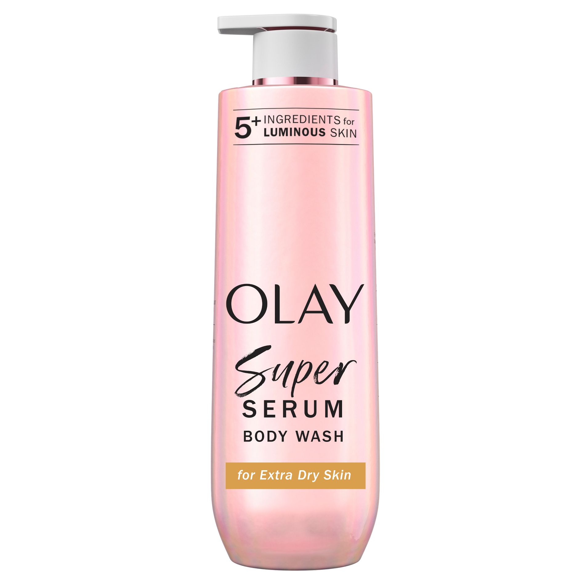 Olay Super Serum Complex for Luminous Skin Body Wash for Extra Dry Skin - 20 fl oz: Plastic Pump, Liquid Form, Scented