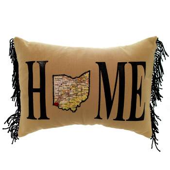 Home Decor 10.5 Inch Ohio Fringe Heart Cincinnati Oillow Hand Made America Novelty Plush Pillows