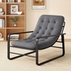 SEVOBAL Accent Chair Arm Chair Small Sofa for Living Room Mid Century Modern Accent Chairs Boucle Reading Bedroom Chair, Gray, 35"*30.7"*26.96" - 2 of 4