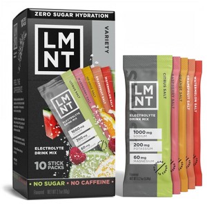 LMNT Zero-Sugar Electrolytes Sports Drink - Variety Pack - 2.1oz/10ct - 1 of 4
