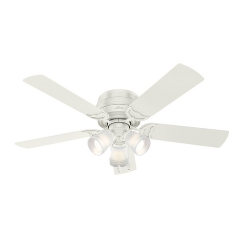 52 Prim Fresh Led Lighted Ceiling Fan Fresh White Hunter Fan