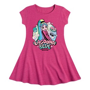 Girls' - Monster High - Lagoona Blue Bubbles Fit & Flair Cap Sleeve Dress - 1 of 2