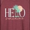 Women's - Instant Message - Hello Sunshine Palms Lightweight French Terry Wide Neck Long Sleeve Graphic Shirt - 2 of 4