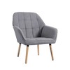 Dovelina Modern Linen Upholstered Accent Chair Armchair - 2 of 4