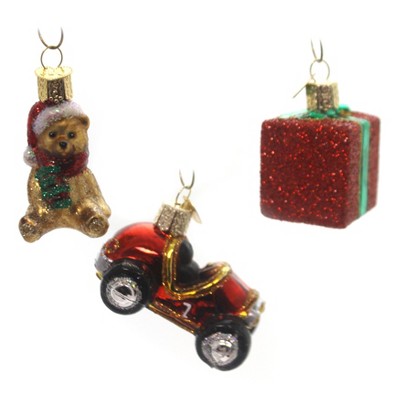 Old World Mini Christmas Set of 12 Glass Ornaments