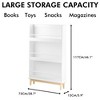 LIVAREEmlen Wall-Mounted Bookshelf with 3 Front-Facing Display Shelves and Natural Wood Base for Toddler Bedroom, Nursery or Playroom - 2 of 4