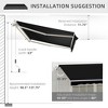 PAGED Awning Retractable Awning with Manual Crank Handle for Deck, Balcony, Garden - 2 of 4