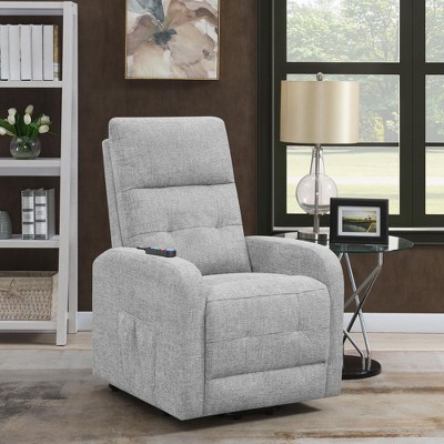 Upholstered Power Lift Recliner with Massage, Heat Function and USB Charging
