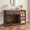 COZONY 47 Inch Dog Crate Furniture with 2 Drawers 4 Shelves Heavy Duty Wooden Kennel Storage Cabinet - 3 of 4