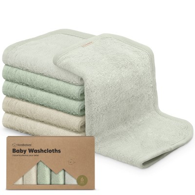Image of 6pk Deluxe Baby Washcloths, Soft Baby Wash Cloth, Baby Bath Towel, Face Cloths (Hills)