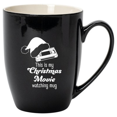 Elanze Designs This Is My Christmas Movie Watching Mug Black 10 ounce New Bone China Coffee Cup Mug