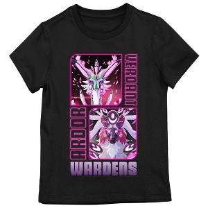 Creatures Of Sonaria Verdant Ardor Wardens Crew Neck Short Sleeve Girl's Black T-shirt - 1 of 2