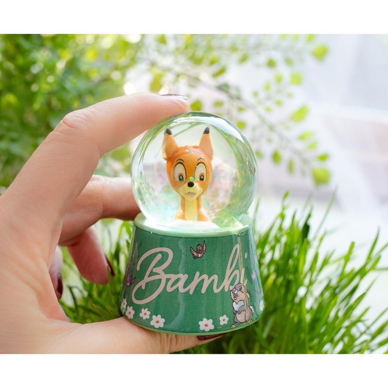 Disney Bambi "Pretty Flower" Mini Light-Up Snow Globe | 2.5 Inches Tall, 5 of 10
