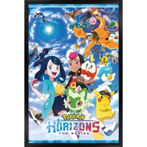 Trends International Pokémon Horizons - Key Art Framed Wall Poster Prints - 1 of 4