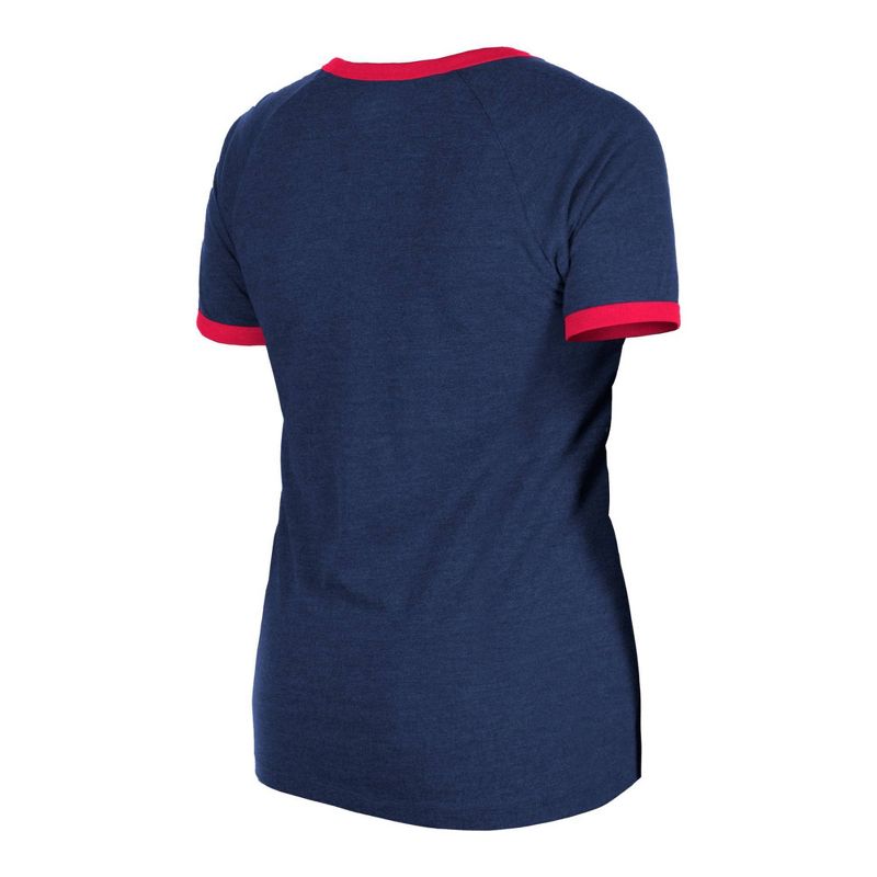 MLB Boston Red Sox Women&#39;s Heather Bi-Blend Ringer T-Shirt, 4 of 7