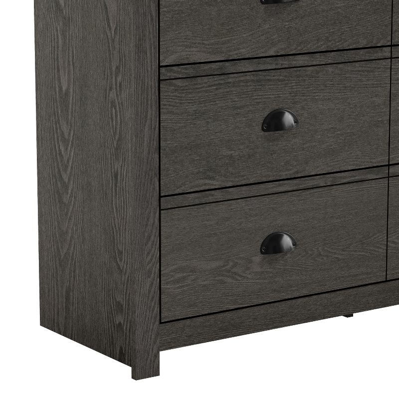 Galano Geordano 6-Drawer Dark Grey Oak Dresser (31.5 in. H × 46.5 in. W × 16.3 in. D), 5 of 15