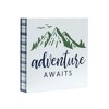 Adventure Sentiment Wall Signs – 8" Square Rustic MDF Block Art with Travel Quotes (Set of 4) By Melrose - 4 of 4