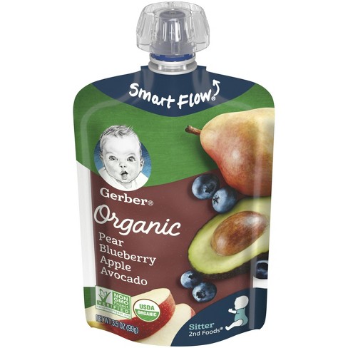 Gerber Sitter 2nd Foods Organic Pear Blueberry Apple ...