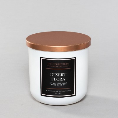 12oz White Glass Jar 2-Wick Candle Desert Flora - The Urban Collection by Chesapeake Bay Candle