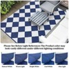 Outdoor patio rug, plastic straw. Waterproof, reversible, modern geometric trellis. For porch, RV, backyard, pool, picnic, beach, camping - 4 of 4