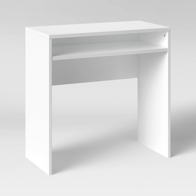 White Desks Target, Narrow White Desk With Storage