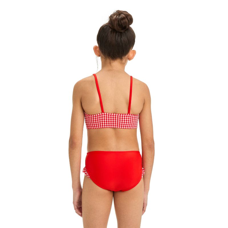 Girls&#39; Sunny Picnic Gingham Checkered Bikini Set - Cat &#38; Jack&#8482; Red, 2 of 4